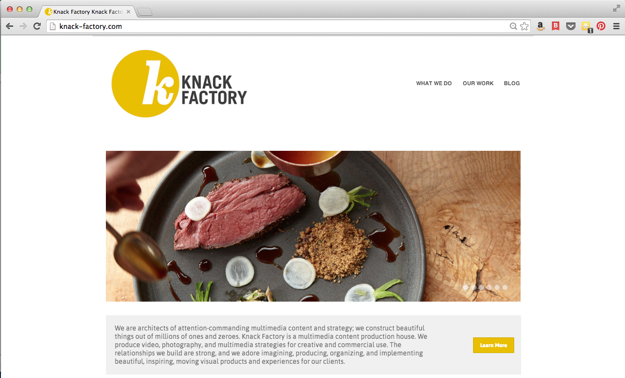 Knack Factory Website